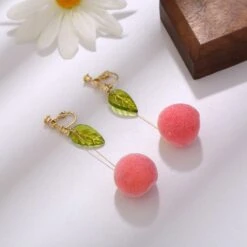 Kawaii Korean Style Peach Earrings – Limited Edition -Kawaiitherapy Shop 37805 8q04k9