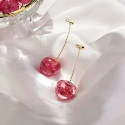 Kawaii Korea Style Cherry Earrings – Limited Edition