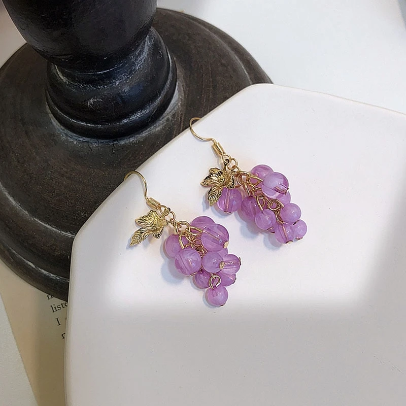 Kawaii Korea Style Grape Earrings – Limited Edition 5 Kawaii Korea Style Grape Earrings – Limited Edition - Image 5