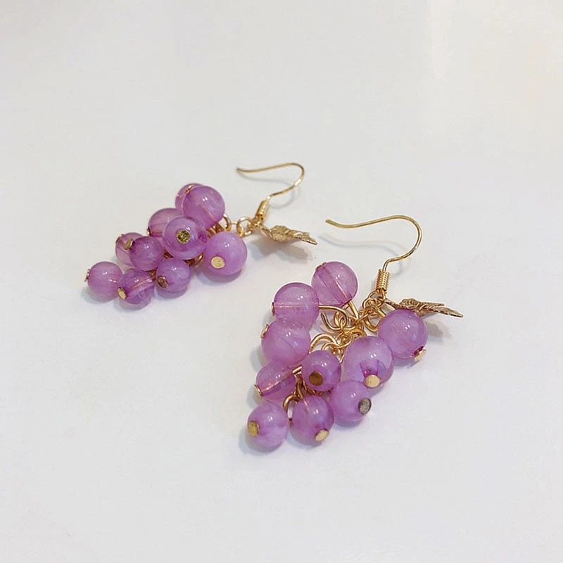 Kawaii Korea Style Grape Earrings – Limited Edition 4 Kawaii Korea Style Grape Earrings – Limited Edition - Image 4