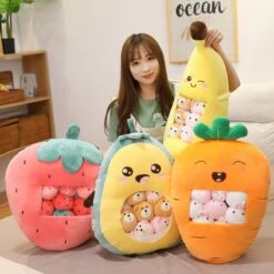 Kawaii Bag Of Fruit Stuffed Plush Dolls – Limited Edition