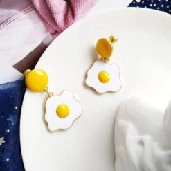 Kawaii Egg Yolk Earrings – Limited Edition -Kawaiitherapy Shop 38026 aatwgv