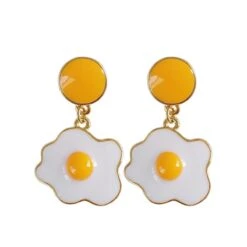 Kawaii Egg Yolk Earrings – Limited Edition -Kawaiitherapy Shop 38026 fbkccu