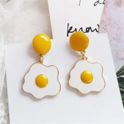 Kawaii Egg Yolk Earrings – Limited Edition
