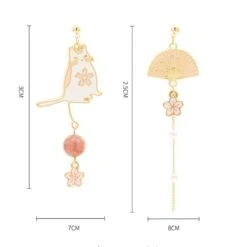 Kawaii Japanese Style Cat Fan Earrings – Special Edition -Kawaiitherapy Shop 38691 de9vjh