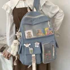 Kawaii Harajuku Style College Backpack -Kawaiitherapy Shop 39341 nvsybr