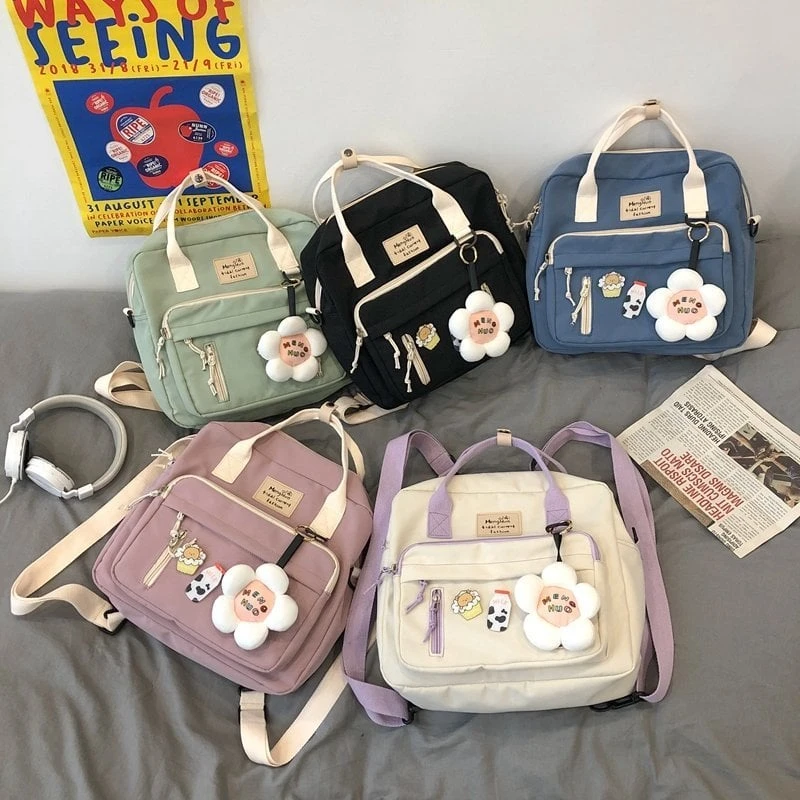 Kawaii Canvas Style Harajuku Backpack 3 Kawaii Canvas Style Harajuku Backpack - Image 3