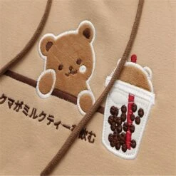 Kawaii Bear Bubble Tea Harajuku Hoodie – Special Edition -Kawaiitherapy Shop 40289 t8bxuy