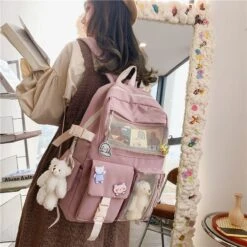Kawaii Korea Style Large Capacity Multipocket Backpack -Kawaiitherapy Shop 40401 nelfs5