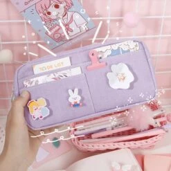 Kawaii Macaron Style Pastel Pencil Case -Kawaiitherapy Shop 40505 zycpa3