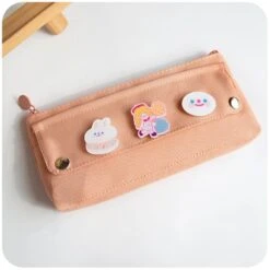 Kawaii Canvas Style Pastel Pencil Case -Kawaiitherapy Shop 40528 ph2wvh