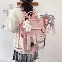 Kawaii Harajuku Style Preppy College Backpack – Limited Edition -Kawaiitherapy Shop 40909 5bvknx