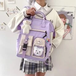 Kawaii Harajuku Style Preppy College Backpack – Limited Edition -Kawaiitherapy Shop 40909 jefmd8