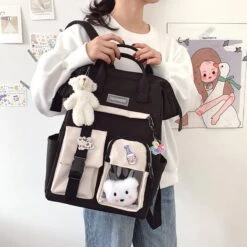 Kawaii Harajuku Style Preppy College Backpack – Limited Edition -Kawaiitherapy Shop 40909 o9ybzm
