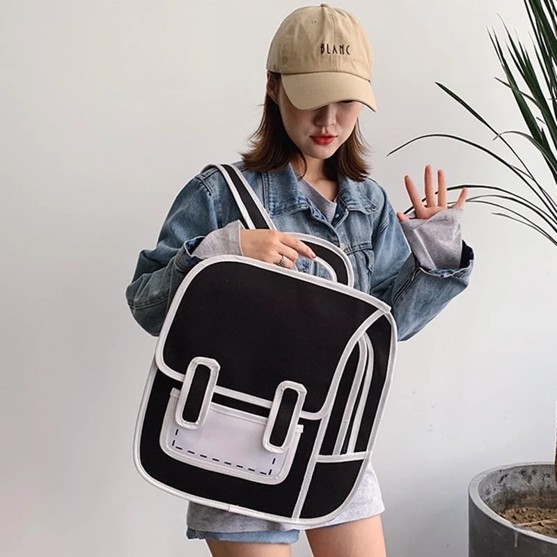 Kawaii Cartoon 3D Canvas Backpack – Limited Edition 5 Kawaii Cartoon 3D Canvas Backpack – Limited Edition - Image 5