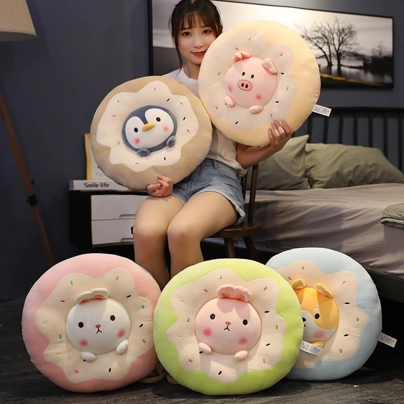 Kawaii Cuddly Animal Donut Plush XL (40cm) – Limited Edition 1 Kawaii Cuddly Animal Donut Plush XL (40cm) – Limited Edition