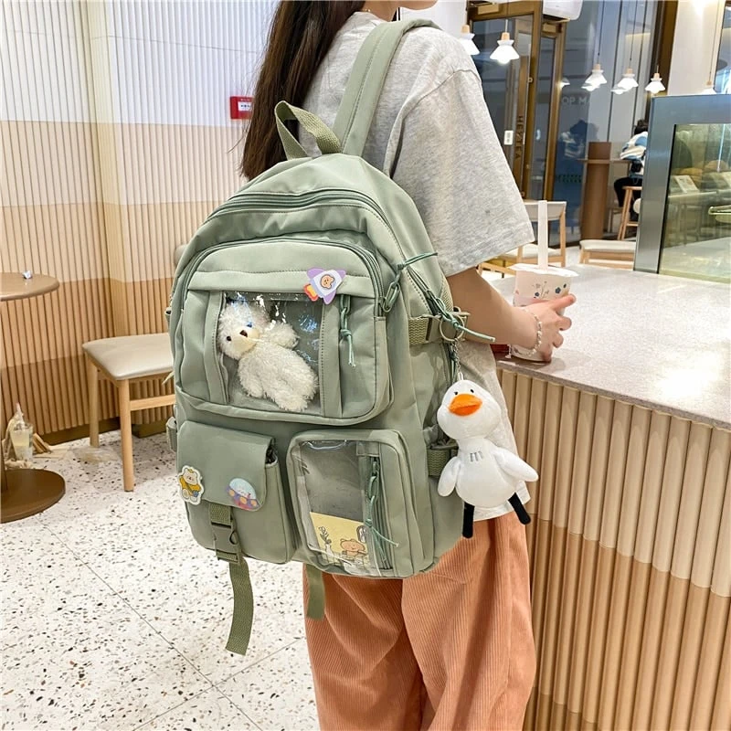 Kawaii Korea Style Canvas Backpack – Limited Edition 3 Kawaii Korea Style Canvas Backpack – Limited Edition - Image 3