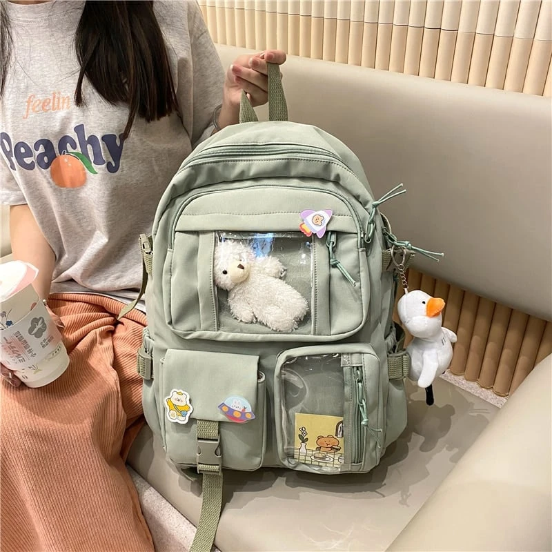 Kawaii Korea Style Canvas Backpack – Limited Edition 2 Kawaii Korea Style Canvas Backpack – Limited Edition - Image 2
