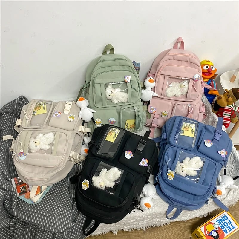 Kawaii Korea Style Canvas Backpack – Limited Edition 6 Kawaii Korea Style Canvas Backpack – Limited Edition - Image 6