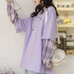 Kawaii Cool Summer Two-Piece Long Sleeve Shirt -Kawaiitherapy Shop 42799 celkfn