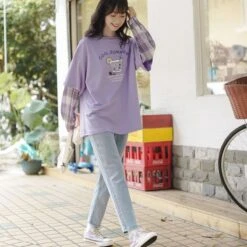 Kawaii Cool Summer Two-Piece Long Sleeve Shirt -Kawaiitherapy Shop 42799 ply1t9