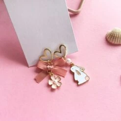 Kawaii Rabbit Cherry Blossom Earrings – Limited Edition -Kawaiitherapy Shop 43410 61hv9z
