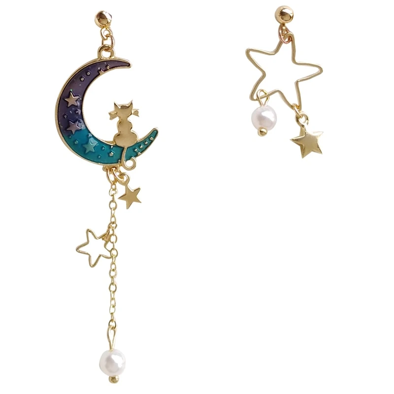 Kawaii Galaxy Moon Starry Earrings – Limited Edition 5 Kawaii Galaxy Moon Starry Earrings – Limited Edition - Image 5