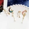 Kawaii Galaxy Moon Starry Earrings – Limited Edition