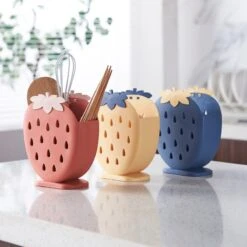 Kawaii Strawberry Utensil Holder – Limited Edition -Kawaiitherapy Shop 43614 s6cpxl