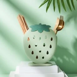 Kawaii Strawberry Utensil Holder – Limited Edition -Kawaiitherapy Shop 43614 wnqnaw