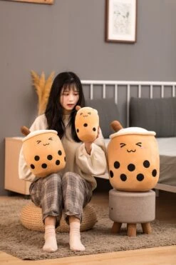 Kawaii Jumbo Milk Tea Plush (50cm) – Limited Edition -Kawaiitherapy Shop 43644 wa54j9