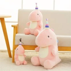 Kawaii Jumbo Pastel Birthday Dinosaur Plush (50cm) -Kawaiitherapy Shop 43779 h9wnwl