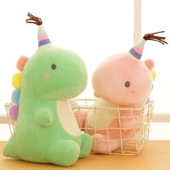 Kawaii Jumbo Pastel Birthday Dinosaur Plush (50cm) -Kawaiitherapy Shop 43779 mzcn0m