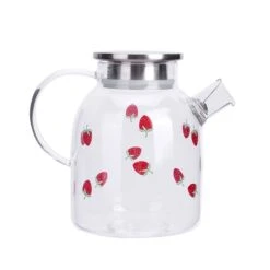 Kawaii Strawberry Glass Tea Pot – Limited Edition -Kawaiitherapy Shop 44098 dzieev