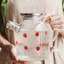 Kawaii Strawberry Glass Tea Pot – Limited Edition -Kawaiitherapy Shop 44098 yzj2iq