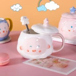 Kawaii Cloud Ceramic Mug (450ml) – Limited Edition -Kawaiitherapy Shop 44114 ic1do5