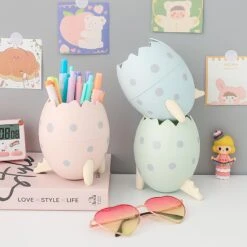 Kawaii Dinosaur Egg Pen Holder – Limited Edition -Kawaiitherapy Shop 44802 oknprk