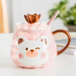 Kawaii Animal Bear Ceramic Cup (450ml)