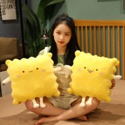 Kawaii Snacks Biscuit Pillow Plush -Kawaiitherapy Shop 45415 1bsuqf