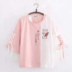 Kawaii Bunny Carrot Laced Harajuku Shirt