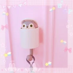 Kawaii Squirrel Pop-up Wall Coat Hanger -Kawaiitherapy Shop 45636 11oeph
