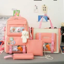 Kawaii Harajuku Canvas Backpack Set – Limited Edition