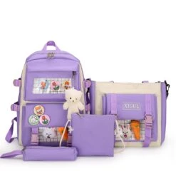 Kawaii Harajuku Canvas Backpack Set – Limited Edition -Kawaiitherapy Shop 45854 ht6zin