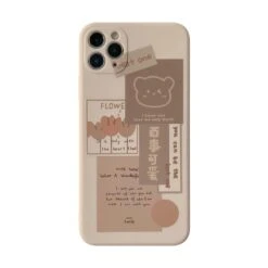 Kawaii Chocolate Bear Pastel Phone Case -Kawaiitherapy Shop 46104 iup8d2