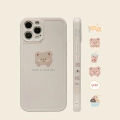 Kawaii Bubble Tea Bear Phone Case