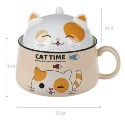 Kawaii Neko Cat Japanese Style Ceramic Bowl – Limited Edition -Kawaiitherapy Shop 46407 5uf2ui