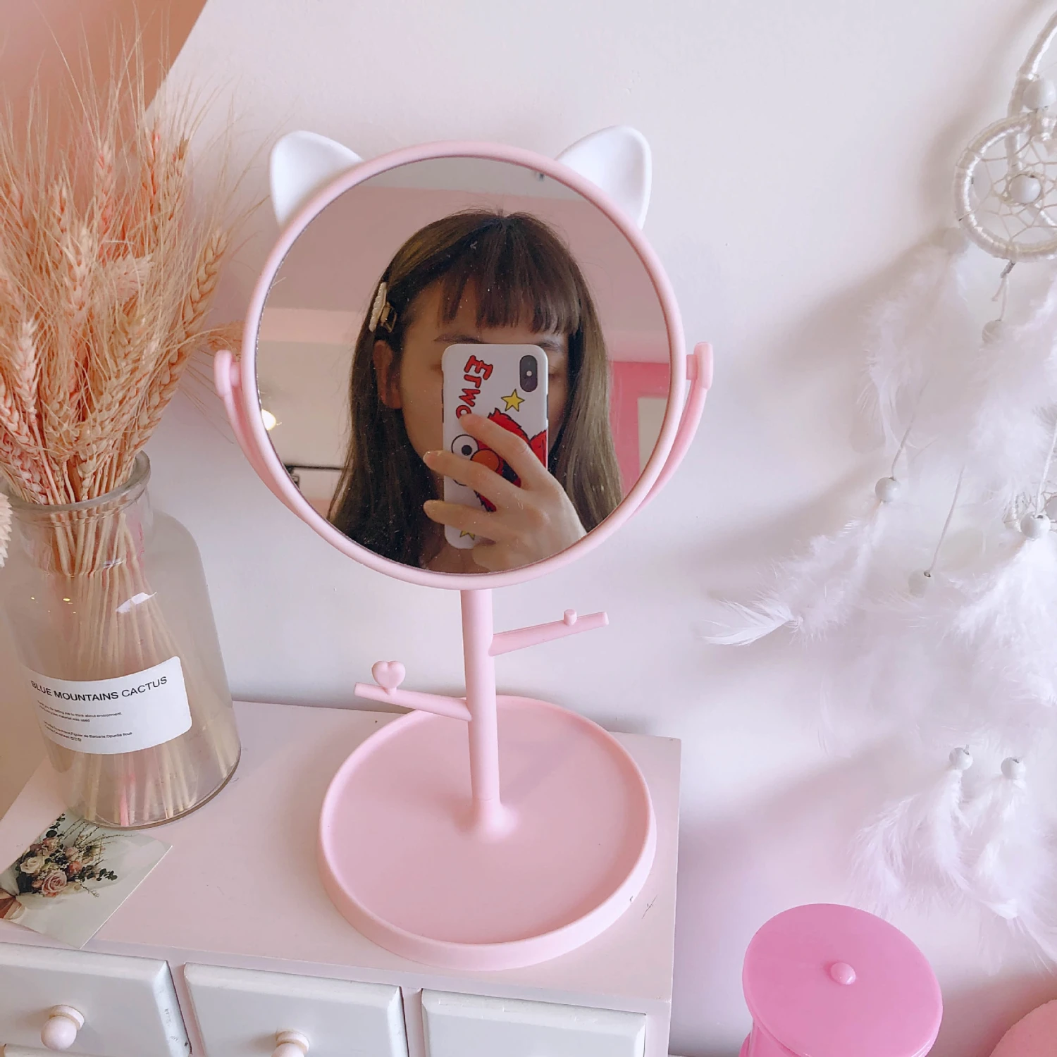 Kawaii Cat Ears Desktop Mirror – Limited Edition 4 Kawaii Cat Ears Desktop Mirror – Limited Edition - Image 4