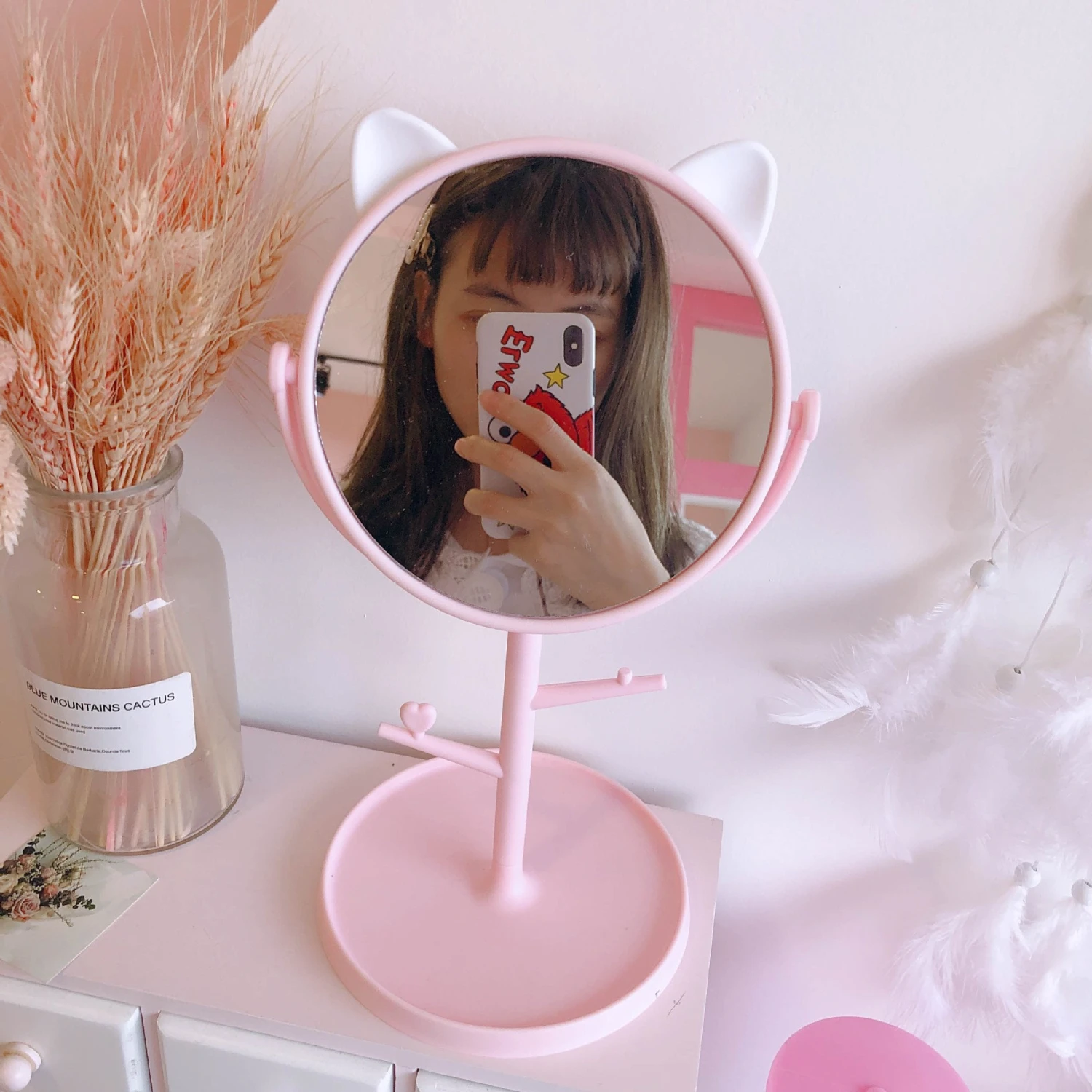 Kawaii Cat Ears Desktop Mirror – Limited Edition 3 Kawaii Cat Ears Desktop Mirror – Limited Edition - Image 3