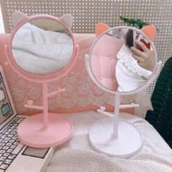 Kawaii Cat Ears Desktop Mirror β Limited Edition