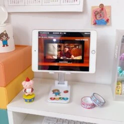 Kawaii Desktop Foldable Mobile Phone Holder -Kawaiitherapy Shop 46760 t2nehy